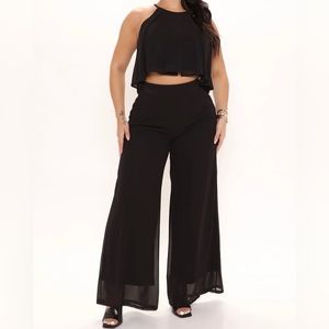 Black High-Waisted Wide Leg Pants - Fashion Nova